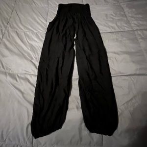 High waisted black haram pants